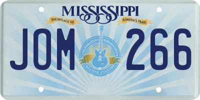 MS license plate JOM266
