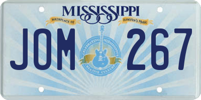 MS license plate JOM267