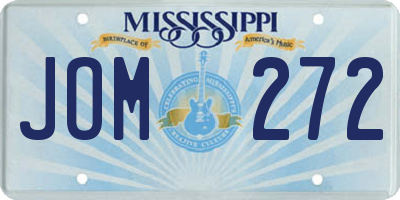 MS license plate JOM272