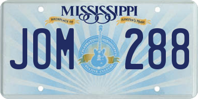 MS license plate JOM288