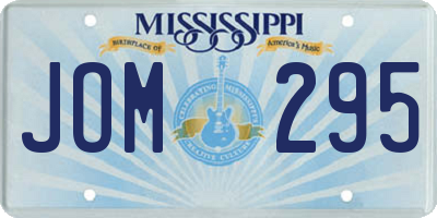 MS license plate JOM295