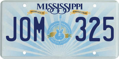 MS license plate JOM325