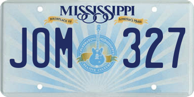 MS license plate JOM327