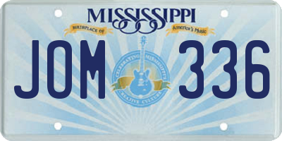 MS license plate JOM336