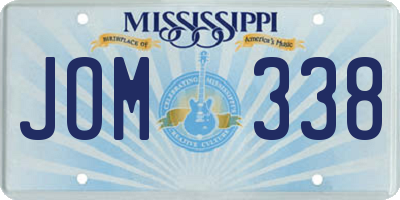 MS license plate JOM338