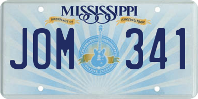 MS license plate JOM341