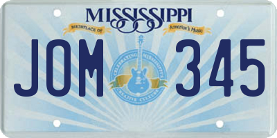 MS license plate JOM345