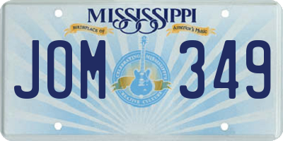 MS license plate JOM349
