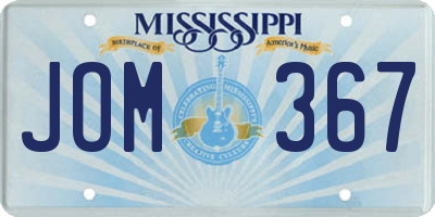 MS license plate JOM367