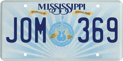 MS license plate JOM369