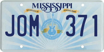 MS license plate JOM371