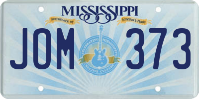 MS license plate JOM373