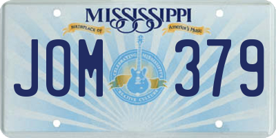 MS license plate JOM379