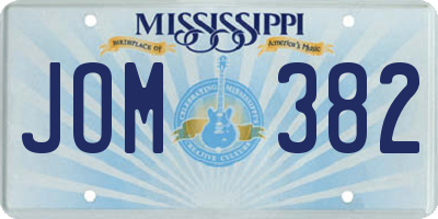 MS license plate JOM382