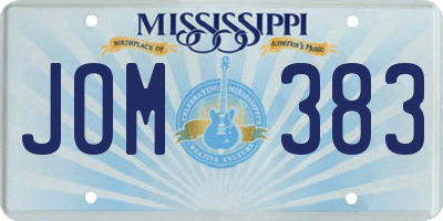 MS license plate JOM383