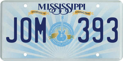 MS license plate JOM393