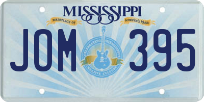 MS license plate JOM395