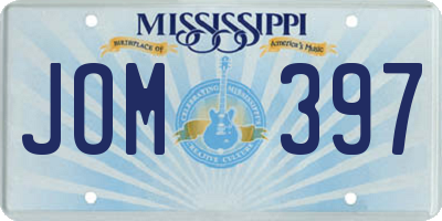 MS license plate JOM397