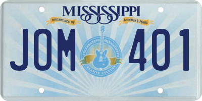MS license plate JOM401
