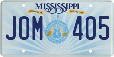 MS license plate JOM405