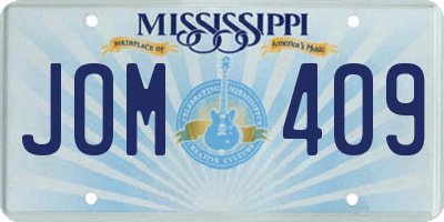 MS license plate JOM409