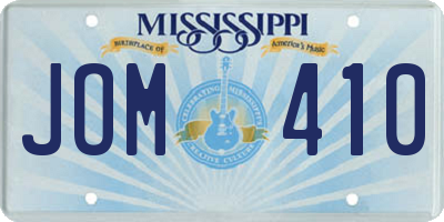 MS license plate JOM410