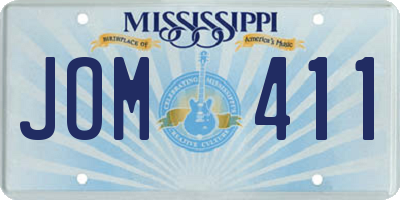 MS license plate JOM411