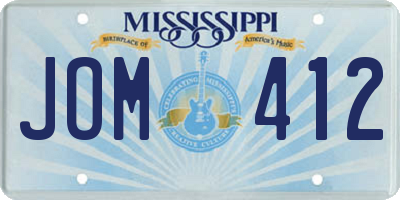 MS license plate JOM412