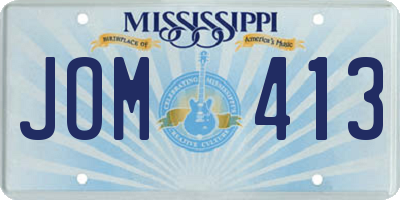 MS license plate JOM413