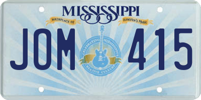 MS license plate JOM415