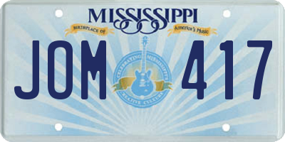 MS license plate JOM417