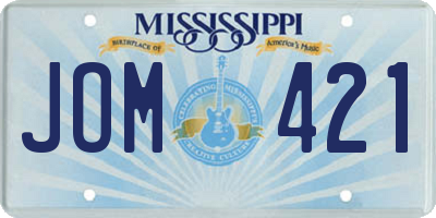MS license plate JOM421