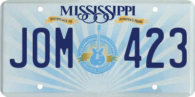 MS license plate JOM423