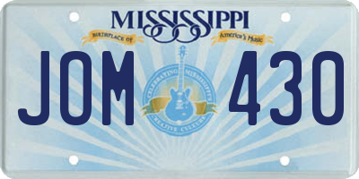 MS license plate JOM430