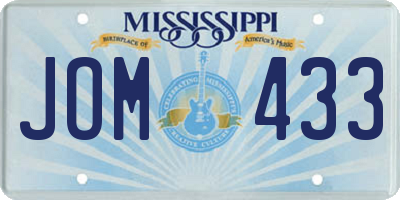 MS license plate JOM433