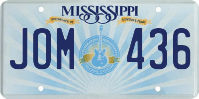 MS license plate JOM436