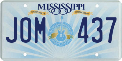 MS license plate JOM437