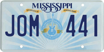 MS license plate JOM441