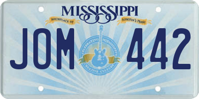 MS license plate JOM442