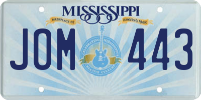 MS license plate JOM443