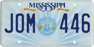 MS license plate JOM446