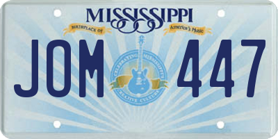MS license plate JOM447