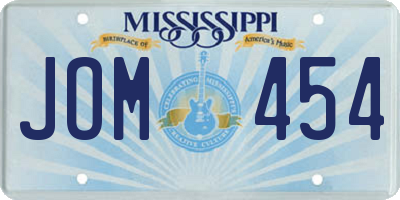 MS license plate JOM454