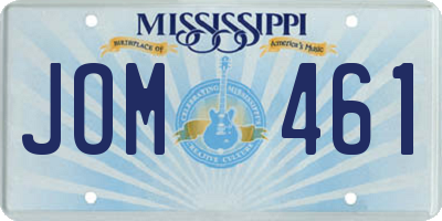 MS license plate JOM461