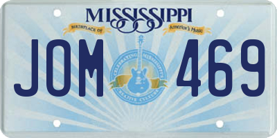 MS license plate JOM469