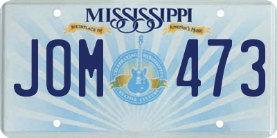 MS license plate JOM473