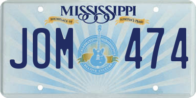 MS license plate JOM474