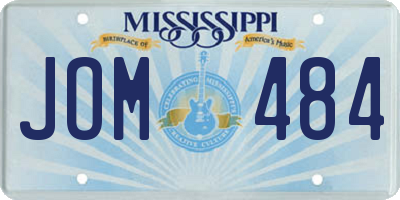 MS license plate JOM484