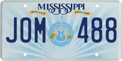 MS license plate JOM488
