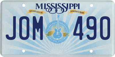 MS license plate JOM490